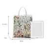 Fashion Tote Bag Summer Style Mesh Full Embroidery Flowers Clear Shoulder Bag Romantic Handbag Women's Eco Shopping Bag 2024 240110