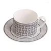 Tazze Piattini Classico Europeo Bone China Piatti da caffè e da tavola Piatti Set da tè pomeridiano Cucina di casa con confezione regalo Drop Deli Dhiot