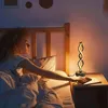 1pc LED Charging Spiral Table Lamp, KTV Cafe Bedroom Bedside Decoration Night Light, Super Good-looking And Durable