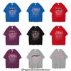 24SS Männer Frauen Schäumen Drucken Spider Web Muster T Shirt Top Tees Young Thug Sp5der 555555 T-shirt KBWW