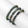 Bracelets de charme 3 pièces/ensemble Howlite perlé pierre naturelle hématites labradourites perles pour femmes hommes bijoux de Protection de la santé