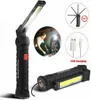 Tragbare 5-Modus-COB-Taschenlampe, Gadget-Taschenlampe, USB wiederaufladbar, LED-Arbeitslicht, magnetischer Aufhängehaken, Outdoor, Camp, Auto, kabellos, flexibel 8217241