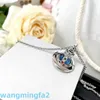 2024Designer Western Empress Dowagernecklace of the West 3D Earth Planet Memale UFO Blue Crystal Saturn Micro Ampere Necklace