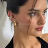 Boucles d'oreilles à tige en acier inoxydable Punk lisse plaqué or 14 carats exagéré dupes larme mode grosse Hallow Bottega goutte d'eau légère oreille charme bijoux