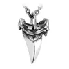 Pendentifs Collier Vintage en forme de dent de requin pour homme, pendentif en argent Sterling S925, personnalité Punk, chaîne, bijoux cadeau