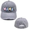 Mama Patch broderie couleur Couleur de baseball réglable de baseball femmes lavé Snapback papa chapeau mode Sunshade Truck Couchettes Caps Hats de833