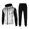 Tenues pour hommes automne hiver vestes à glissière tenues classique en plein air sport décontracté Jogging costume à capuche pantalons de survêtement S-3xl 240110 240110