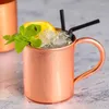 Mugs 400ML Pure Copper Mug Durable Coppery Beer Coffee Milk Cup Cocktail Whiskey Glass Drinkware Tool