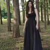 Casual Dresses Houzhou Vintage Slip Long Dress for Women Evening Formal Eccase Party Prom Black Maxi Elegant Sundress Corset Fashion