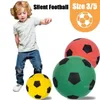 Silent Soccer Ball Size 5 Indoor Silent Foam Football Size 3 Mute Bouncing Ball Air Bounce Silent Basketball Ball Silent Ball PU 240111