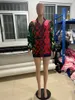 スタイリッシュなレディリップルプリントカーディガンスウェットシャツ2024秋の女性長袖シングル胸vネックカジュアルルーズカラフルなアウトウェア