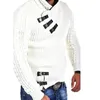 Europa en de Verenigde Staten Herentrui Lange mouwen Leren gesp Gebreide trui Top Pullover Sweater Herenkleding 240110