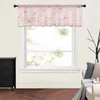 Vorhang Valentinstag Liebe Rose Textur rosa Küchenvorhänge Tüll durchsichtig kurz Wohnzimmer Home Decor Voile Vorhänge