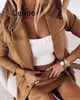 Bahar Sonbahar Ofisi Zarif Kadınlar Takım Sıcak Twopiece Set Kavur Uzun Kollu Düğme Blazers Mini Etekler Lady 240110
