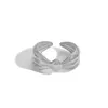 Bagues de cluster Karloch S925 Bague en argent sterling personnalisée Bow Design Sense Mode unique et style minimaliste étudiant ouvert