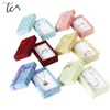 Papper Trinka Box Ring Box Necklace Organizer Earring Storage Box Halsband Box Small Accessories Container 24 st/Lot 240110