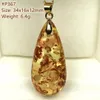 Pendants Natural Yellow Red Piebald Amber Pendant Necklace Jewelry For Women Men Healing Love Luck Gift Silver Crystal Beads Stone AAAAA