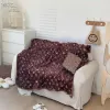 مصمم بطانية قديمة زهرة مطبوعة خطاب كلاسيكي شعار تصميم لون بطانية NAP NAP BLANTION TRAVEL SOFA DRIVATION BLANTA