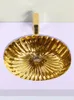 Bathroom Sink Faucets Electroplated Color Gold Silver Ceramic Drop-in Embedded European Style Cabinet Washbasin Round