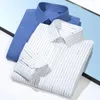 남자의 드레스 셔츠 남성 클래식 비즈니스 긴 소매 대나무 섬유 단단한 셔츠 캐주얼 패션 표준 표준 핏 남성 작업복