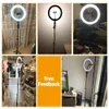 Akcesoria LED Ring Light 10 -cal z statywem Selfie Selfle Ringlight wideo fotpgrafia do makijażu gra wideo na żywo na żywo para