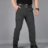 Hommes pantalons décontracté Cargo Militari tactique armée pantalon mâle respirant imperméable multipoches pantalon taille S5XL Plus 240111