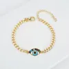 Charm Armband Classic Zirconia Glaze Eyes Justerbara armband Turkish Blue Men's Cuff Fashion Jewelry Present Partihandel