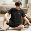 Vêtements de nuit pour hommes Pièces Homewear Shorts de couchage 2 pour PJS Trendyol Casual Hommes Homme 2024 Set Pijamas Korean Pyjama Tops Cotton Nightwear Homme