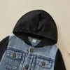 Bambini Giubbotti Cappotto Autunno Inverno Ragazzo Vestito Ragazza Vestiti Bambino Denim Con cappuccio Capispalla Abiti Bambino Abbigliamento per bambini 240111