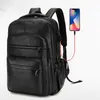Высококачественный рюкзак с зарядкой через USB, мужской рюкзак из искусственной кожи, большие рюкзаки для ноутбука, мужской школьный рюкзак Mochilas для мальчиков-подростков 240110