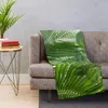 Cobertores Folhas Verdes Padrão Colagem - Selva Botânica Imprimível Arte de Parede Suave Cobertor de Lance Pesado Fuzzy