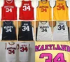 Męskie 1985 Maryland TERPS 34 Len Bias College Basketball Jerseys Vintage Len Bias Northwestern Wildcats High School Szyty koszule 5074554