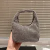 Bolsa de diamante cheia designer jantar saco axilas bolsas designer bolsa feminina alta qualidade embreagem zíper aberto