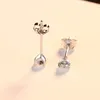 Ultra Simple Stud Earrings S925 Silver Three Claw Zircon 3mm 4mm 5mm 6mm Earrings European Fashion Women Exquisite Earrings Wedding Party Versatile Jewelry Gift SPC