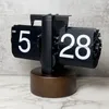 Desktop Clock European Creative Flip Down Page Desk Clocks Retro Flip Table Clock Mechanical Automatic Flip Clock Home Decor 240110