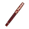 LT Hongdian N8 Red Maple Pen Season Limited Women Boys High-grade Retro Light Color Acrylic Resin Fountain Pen For Gift 240110