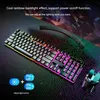 Keyboards Gaming Keyboard and Mouse Set Kit RGB Backlit Mechanical Sense Ergonomic Keyboard and Mouse Combo for Home Office PC Setup GamerL240105