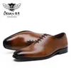 Desai Oxford Herrklänningskor Formell affärs snörning Fullkorn läder minimalistiska skor för män 240110