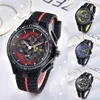 Luxury Sports Racing car F1 Formula Rubber Strap Stainless steel Quartz es for Men Casual Wrist Watch Clock198a