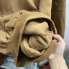 Erkek Hoodies Sweatshirts 2023FW Khaki w Çift Katmanlı Hoodie Erkekler Kadın Hip Hop Sezon 6 Ağır Kumaş Kapüşonlu Blank Ye Pulloversephemeralew