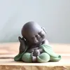 laughing Buddha with a big belly Maitreya tea pet ornaments purple sand home decoration accessories Monk Figurine 240110