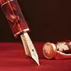 LT Hongdian N8 Red Maple Pen Season Limited Damen Jungen Hochwertiger Retro-Füllfederhalter aus Acrylharz in heller Farbe als Geschenk 240110