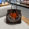 Designer-Taschen Luxus Mode Totes Togo Leder Ebony Bag mit orange Handtasche in modischen Top-Layer Cowide Pendler Cross-Body Womens Trend