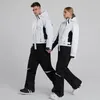 Ski Suit for Men Women Ski Jumpsuit Winter Warm Windproof Waterproof Ski Jacket Pants Set Snowboarding Suit SK063 240111