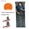 Sleeping Bags 2023 New Multifunctional Warm Travel Blanket Outdoor Camping Cotton Sleeping Bag with Pillow and LinerL240111