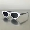 Дизайнерские солнцезащитные очки Celin's Солнцезащитные очки Женские кошачий глаз Advanced Sense Small Face Новая устойчивая к УФ-излучению белая оправа Sun KQGE