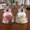 Inne wystrój domu Zachowane Flower Rose Gifts in Glass Angel Figurines Angel Rose Prezent na urodziny walentynki rocznicowy prezenty ślubne