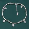 Anklets 925 Sterling Silver Elbow Emerald Round Bead Foot Chain Jewelry Astric incly Starms Small Charms for Women Girls JL019