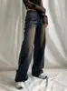 Jeans Weekeep Grunge holgados Y2k, ropa de calle Vintage, pantalones vaqueros rectos de tiro bajo, pantalones casuales para mujer, moda coreana Haruku