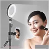 Selfie Lights 6inch Dimmable Masaüstü Led Yüzük Işığı Telefon Tutucu Kamera YouTube Video Live P O OGRAPHY STUDIO DRO DHOE9